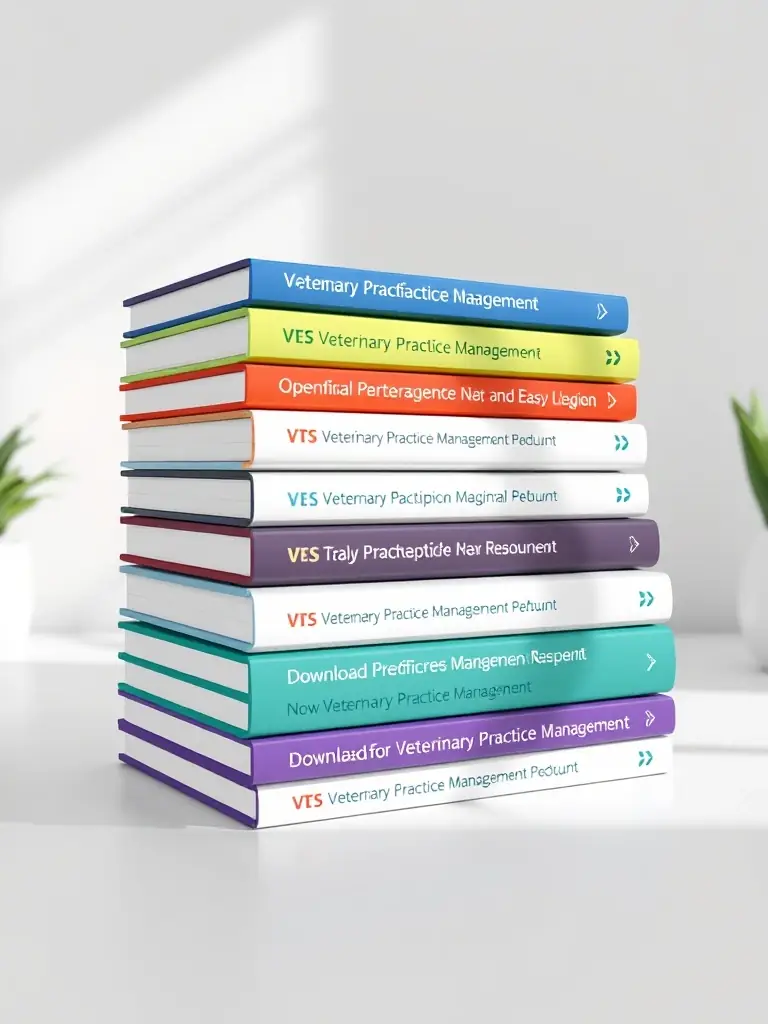 A high-resolution image showcasing targeted marketing materials for a veterinary practice sale, highlighting brochures, online ads, and professional photography.